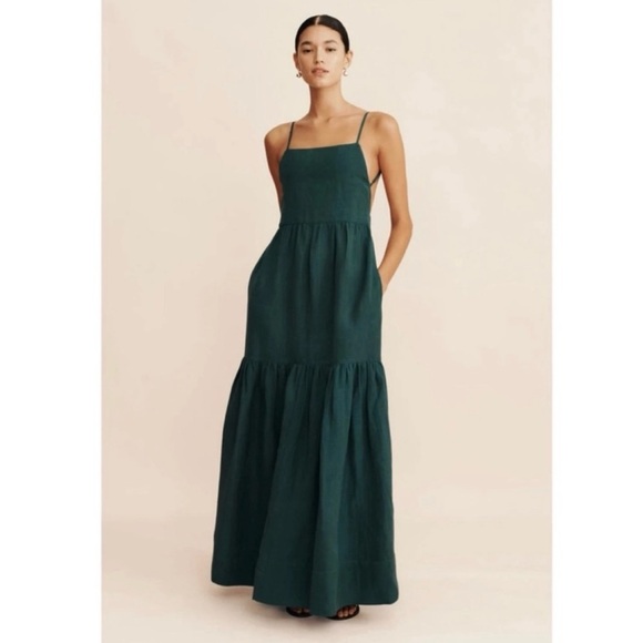 Posse Dresses & Skirts - Posse Ellie Square-Neck Open-Back Maxi Dress S